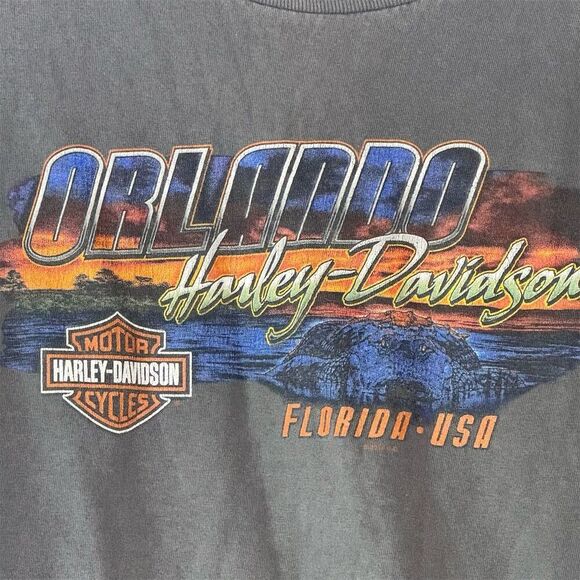 2014 Harley-Davidson Orlando Florida Gator Motorcycle Biker Graphic T-Shirt 2XL - Picture 2 of 12